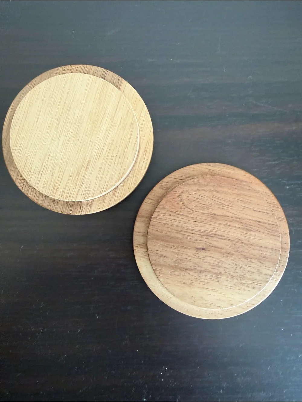 Rae Dunn Wooden Maple Leaf Mug Toppers Coasters Set of 2